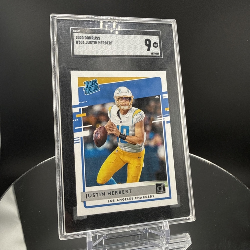 Justin‎ Herbert #303 Rated Rookie SGC 9- 2020 Panini Donruss